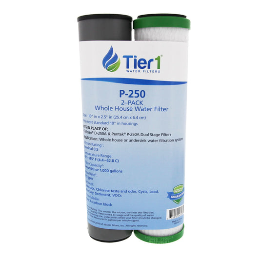 Tier1 Carbon Block and Sediment Replacement Filter Set