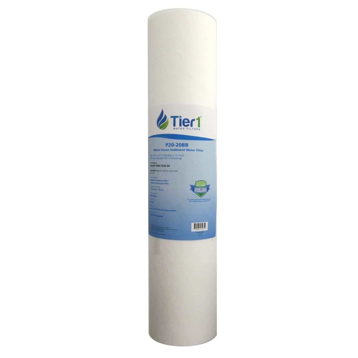 Tier1 20" x 4.5" Polypropylene Sediment Filter, 20 Micron