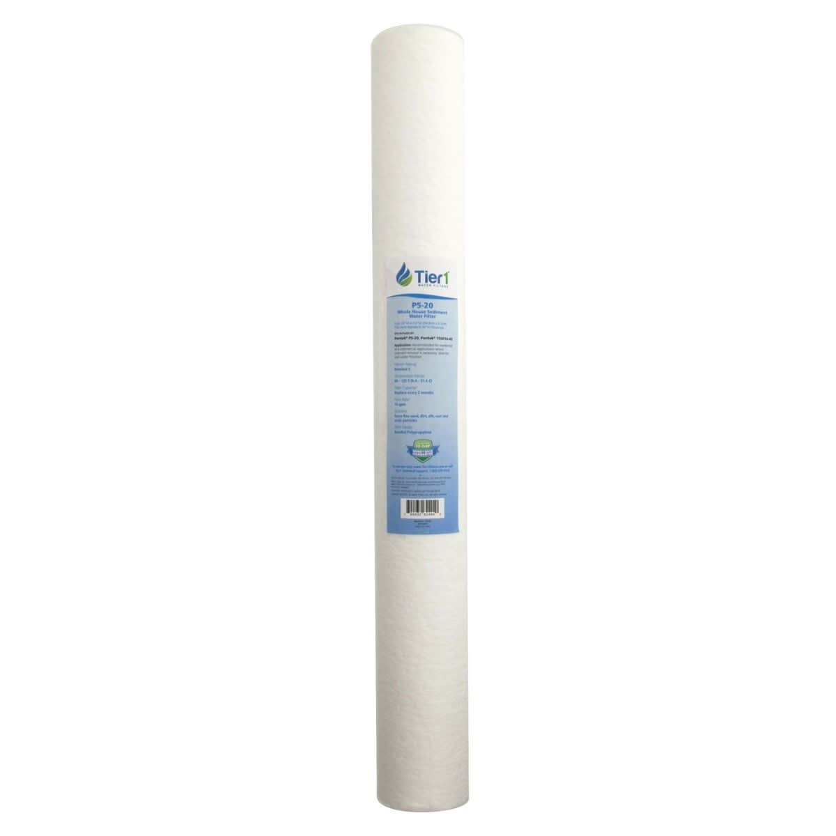 Tier1 20" x 2.5" Polypropylene Sediment Filter, 5 Micron