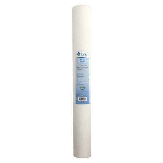 Tier1 20" x 2.5" Polypropylene Sediment Filter, 5 Micron