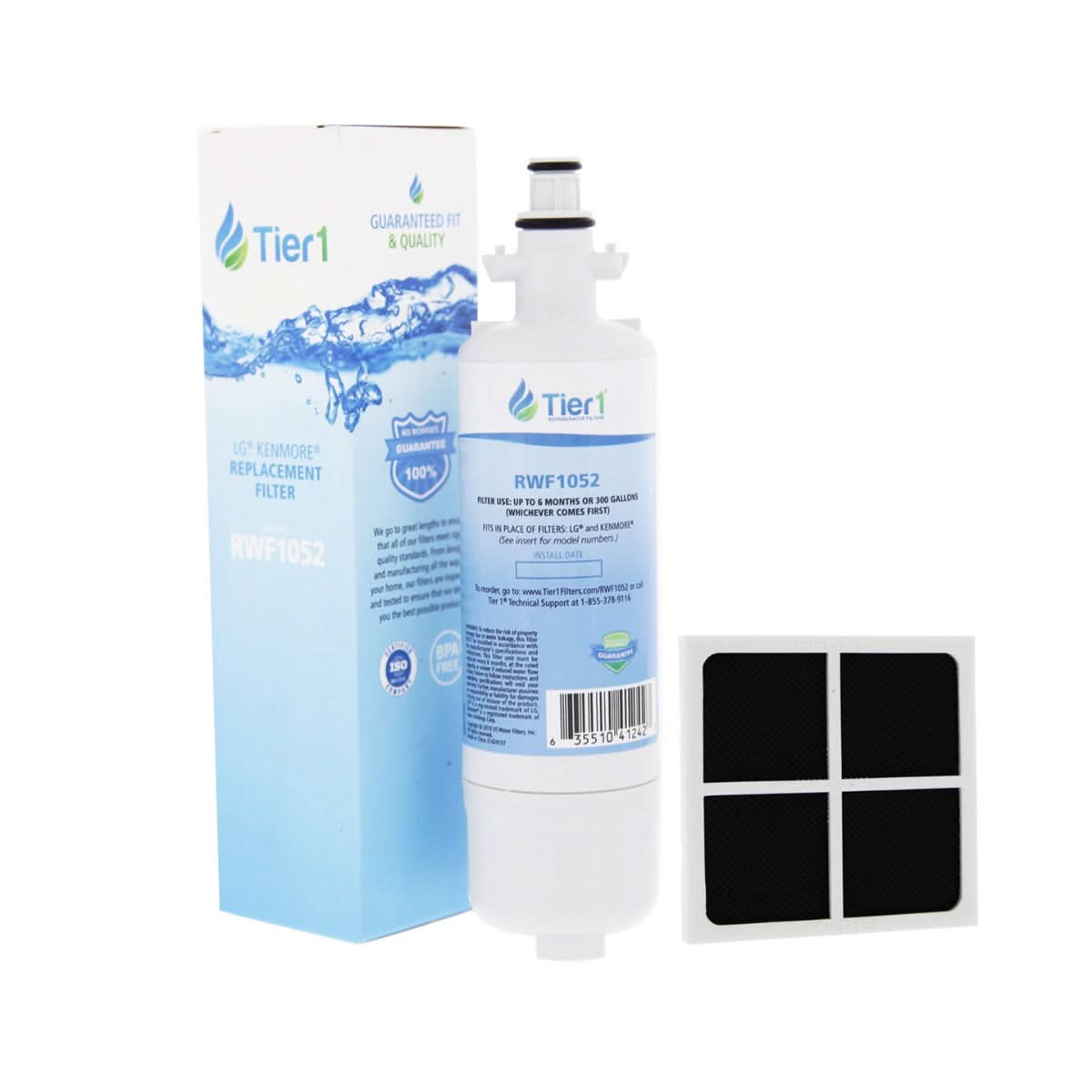 LG LT700P Comparable Refrigerator Water Filter and LG LT120F Fresh Air Filter by Tier1