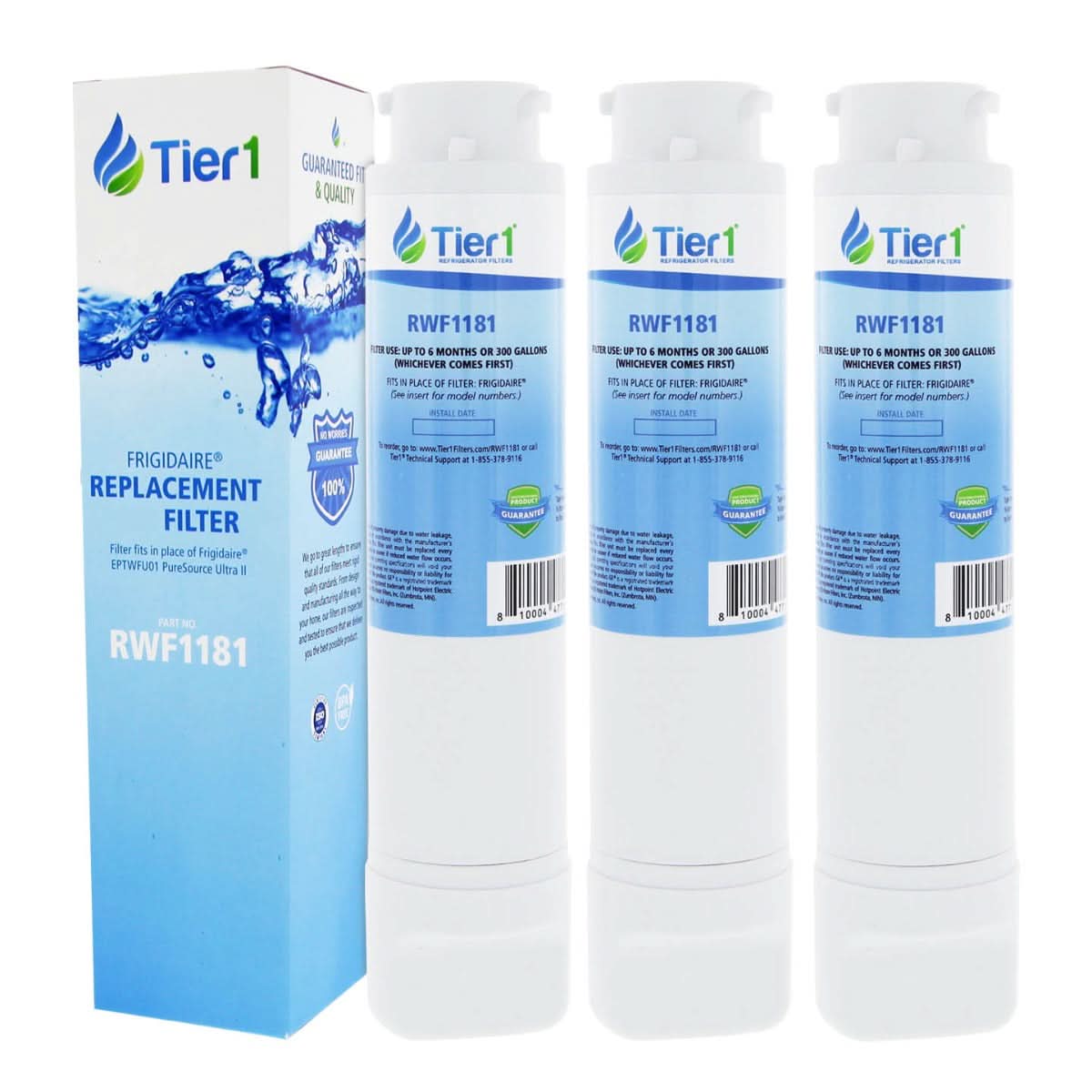 Frigidaire EPTWFU01 Comparable RWF1181 Refrigerator Water Filter by Tier1