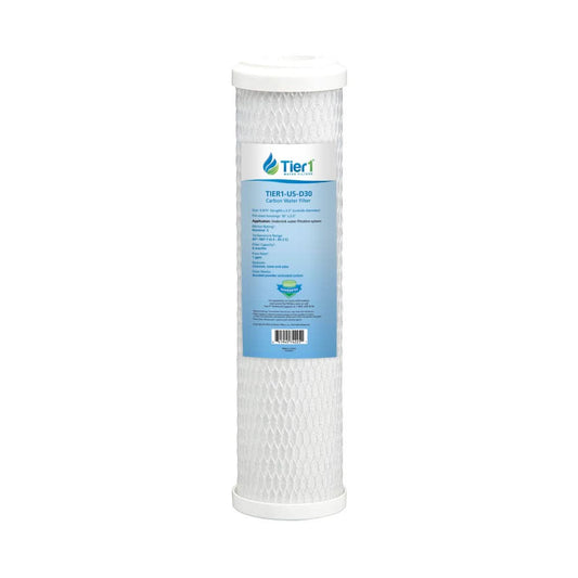 Tier1 10" x 2.5" Carbon Block Filter, 0.5 Micron