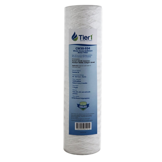 Tier1 10" x 2.5" String-Wound Sediment Filter (30 Micron)
