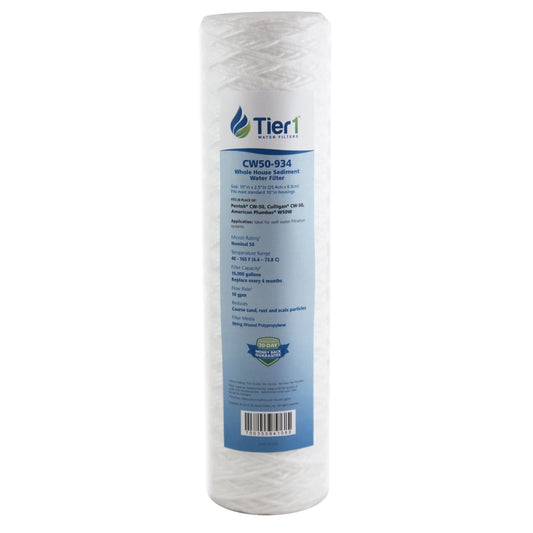 Tier1 10" x 2.5" String Wound Sediment Filter (50 Micron)