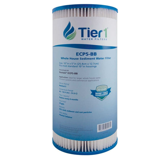 Tier1 10" x 4.5" Pleated Cellulose Sediment Filter (5 Micron)
