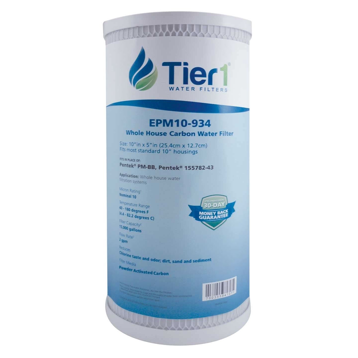 Tier1 10" x 4.5" Carbon Block Filter (10 Micron)