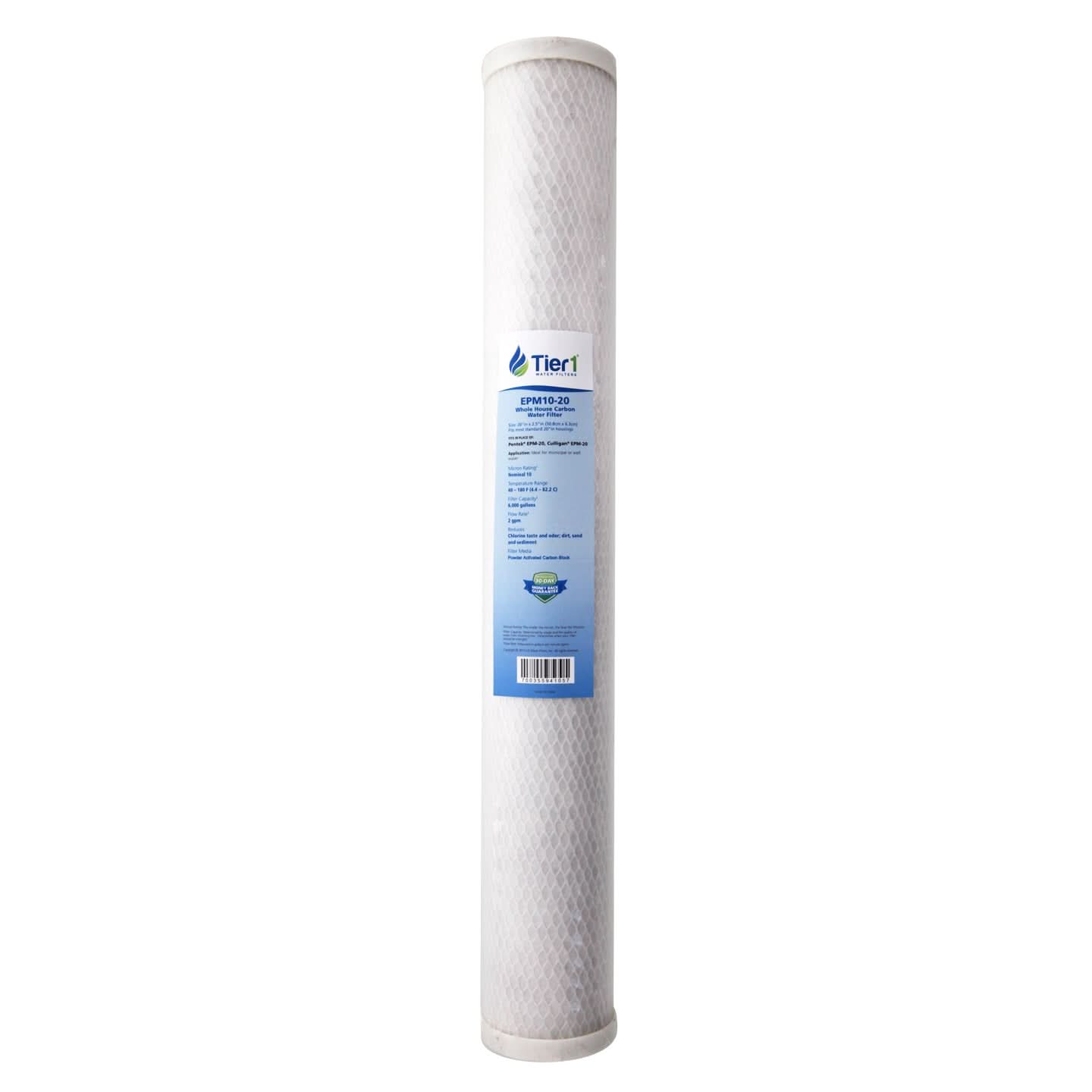 Tier1 20" x 2.5" Carbon Block Filter (10 Micron)