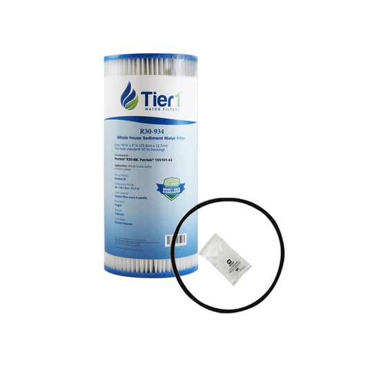 Tier1 Pentek R30-BB 30 Micron Pleated Filter Kit (4.5" x 9-3/4")