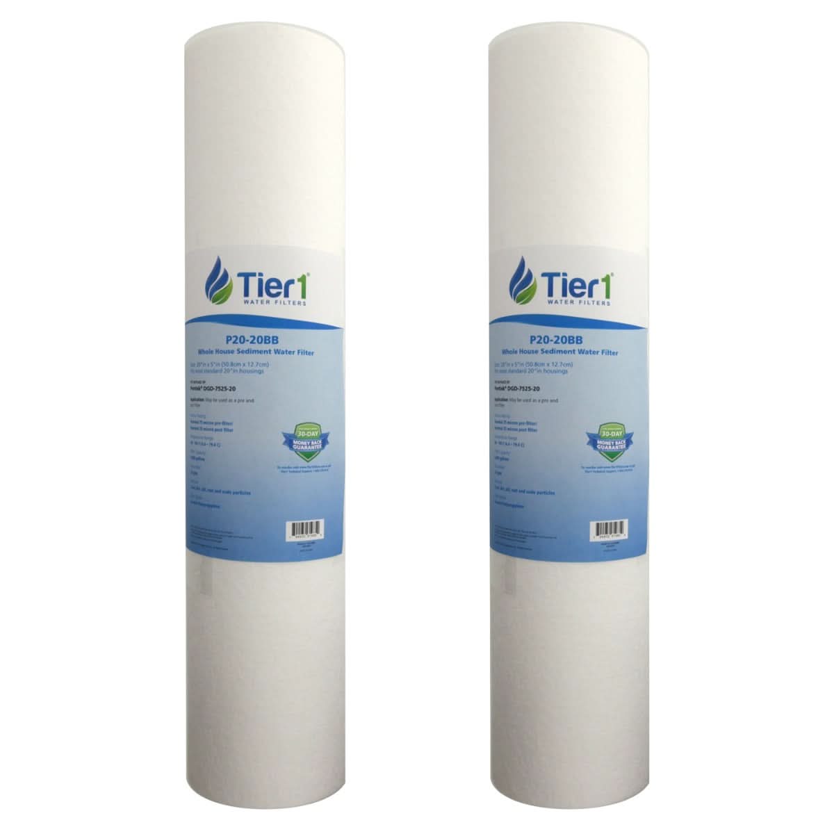 Tier1 20" x 4.5" Polypropylene Sediment Filter, 20 Micron