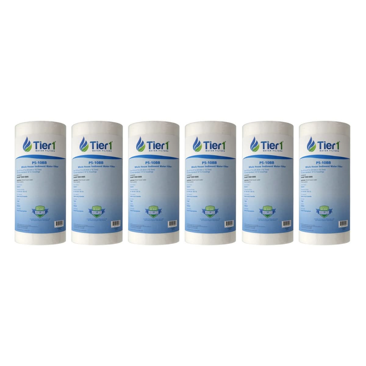 Tier1 10" x 4.5" Polypropylene Sediment Filter, 5 Micron