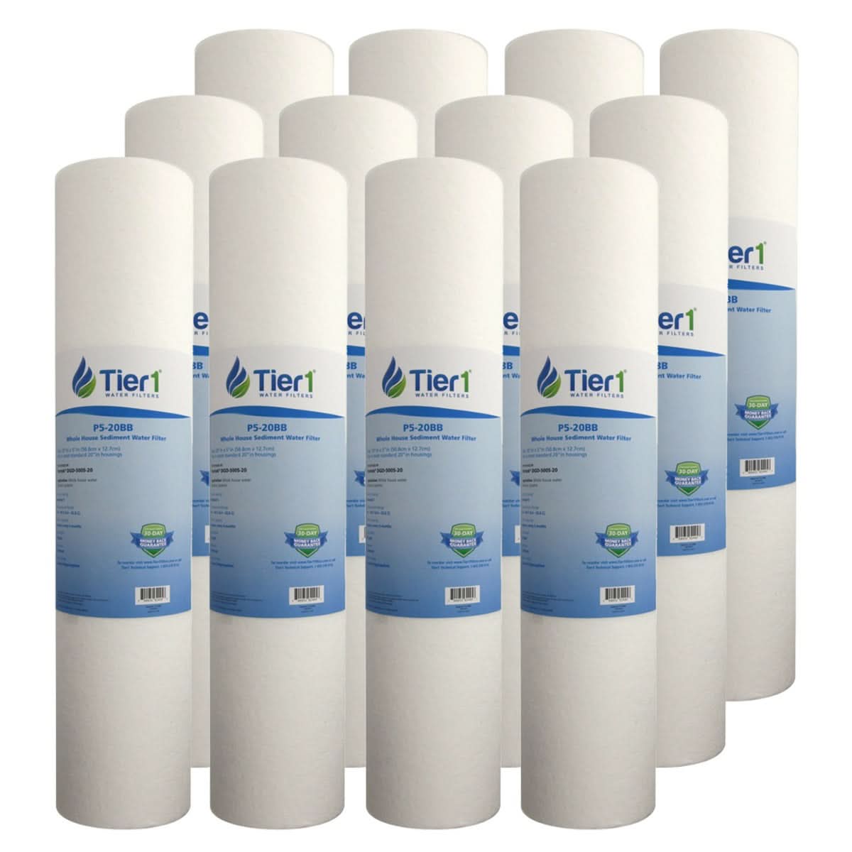 Tier1 20" x 4.5" Polypropylene Sediment Filter, 5 Micron