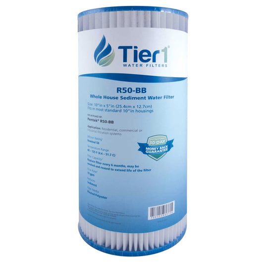 Tier1 10" x 4.5" Polypropylene Sediment Filter (50 Micron)