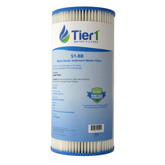 Tier1 10" x 4.5" Pleated Cellulose Water Filter, 20 Micron