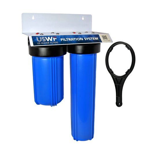 USWF Two-Stage Big Blue Filter Housing (10" & 20", 1" Inlet/Outlet)