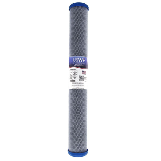 USWF Coconut Carbon Block Filter, 0.5 Micron 20"x2.5"