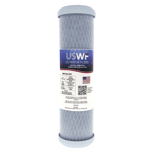 USWF Coconut Carbon Block Filter, 5 Micron, 10"x2.5"