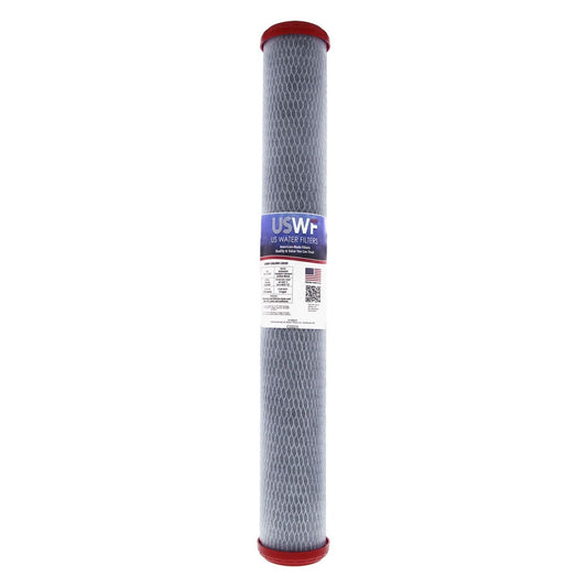 USWF 1 Micron Catalytic Carbon Block Chloramine Reducing Filter 20"x2.5"