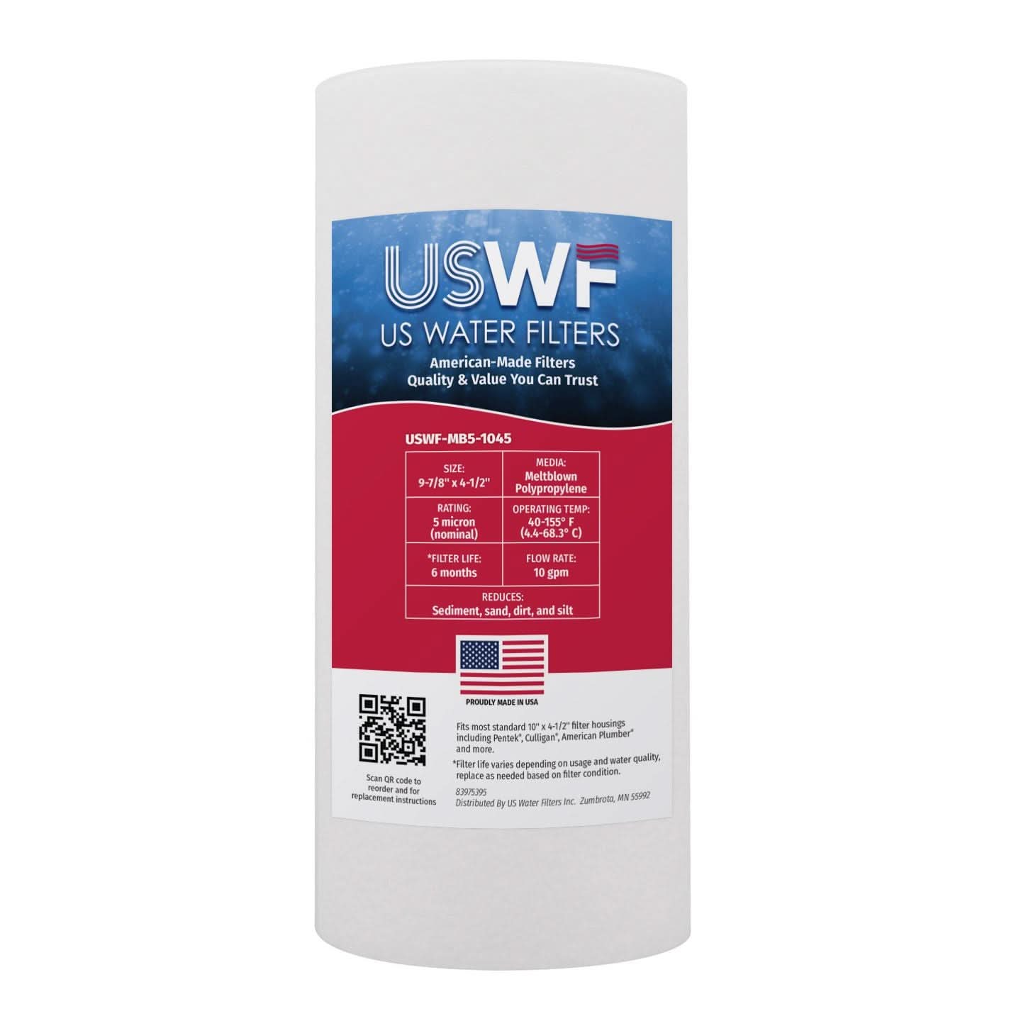 USWF Chloramine Dual 10" 2-Stage Filtration System