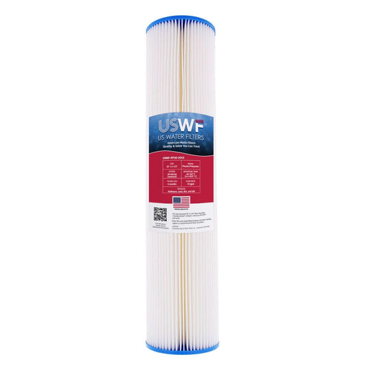 USWF 20" Pleated Polyester Sediment Filter, 30 Micron