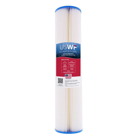 USWF 20" x 4.5" Pleated Polyester Sediment Filter, 5 Micron