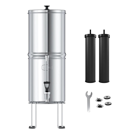 USWF 2.25 Gallon Stainless Steel Gravity Fed Filter System